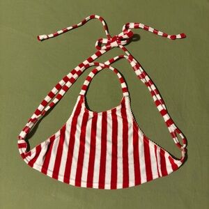 Vintage Fabric Striped Pirouette Halter Top